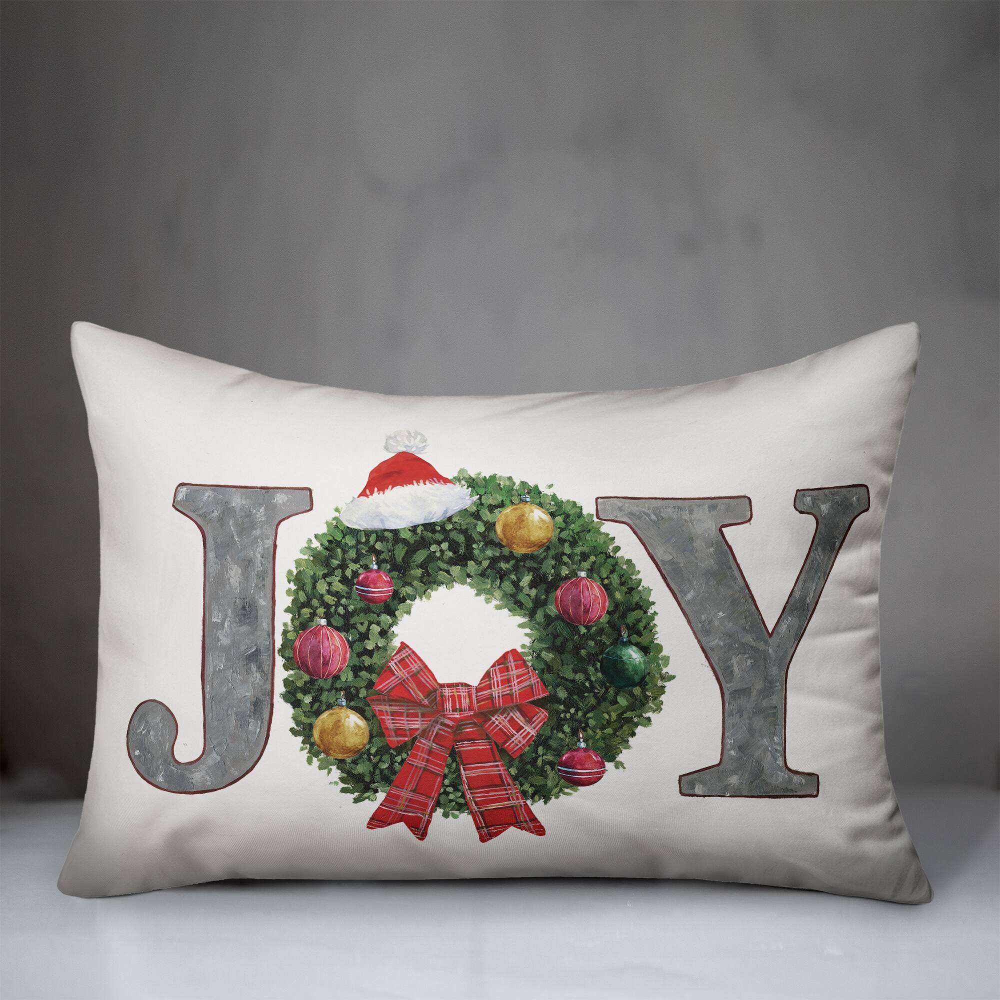 Joy Wreath Indoor/Outdoor Pillow